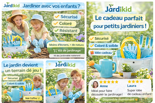 Jardikid™ – Kit de Jardinage Complet pour Enfants | Sécurisé, Résistant & Idée Cadeau